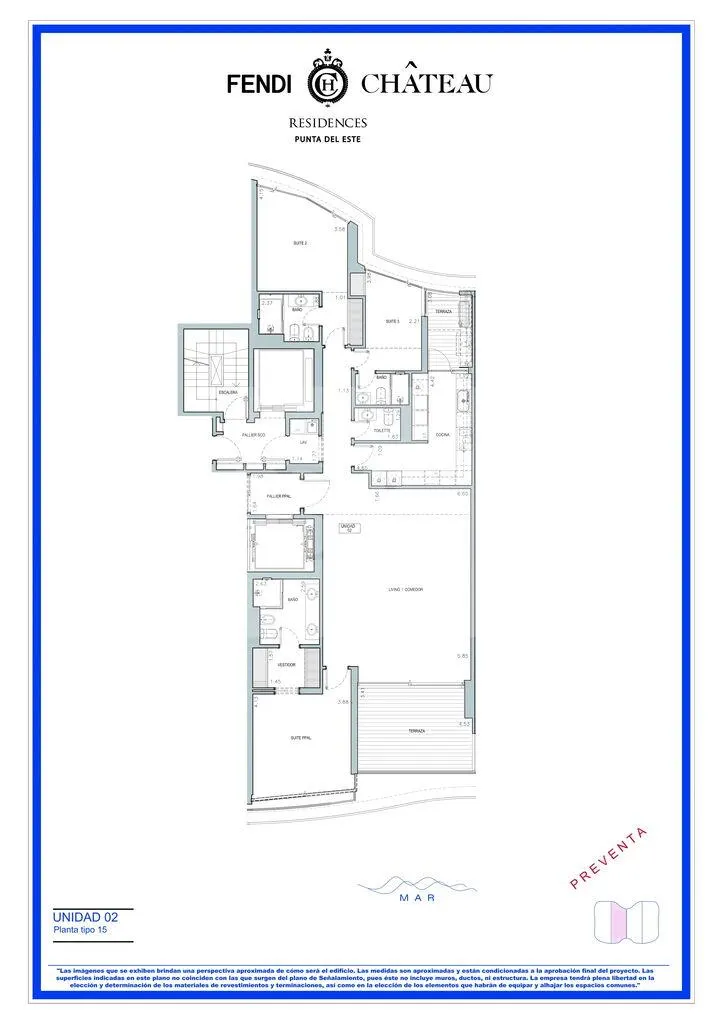 Apartamento no Fendi Château, Torre I · Apartamento em Playa Mansa