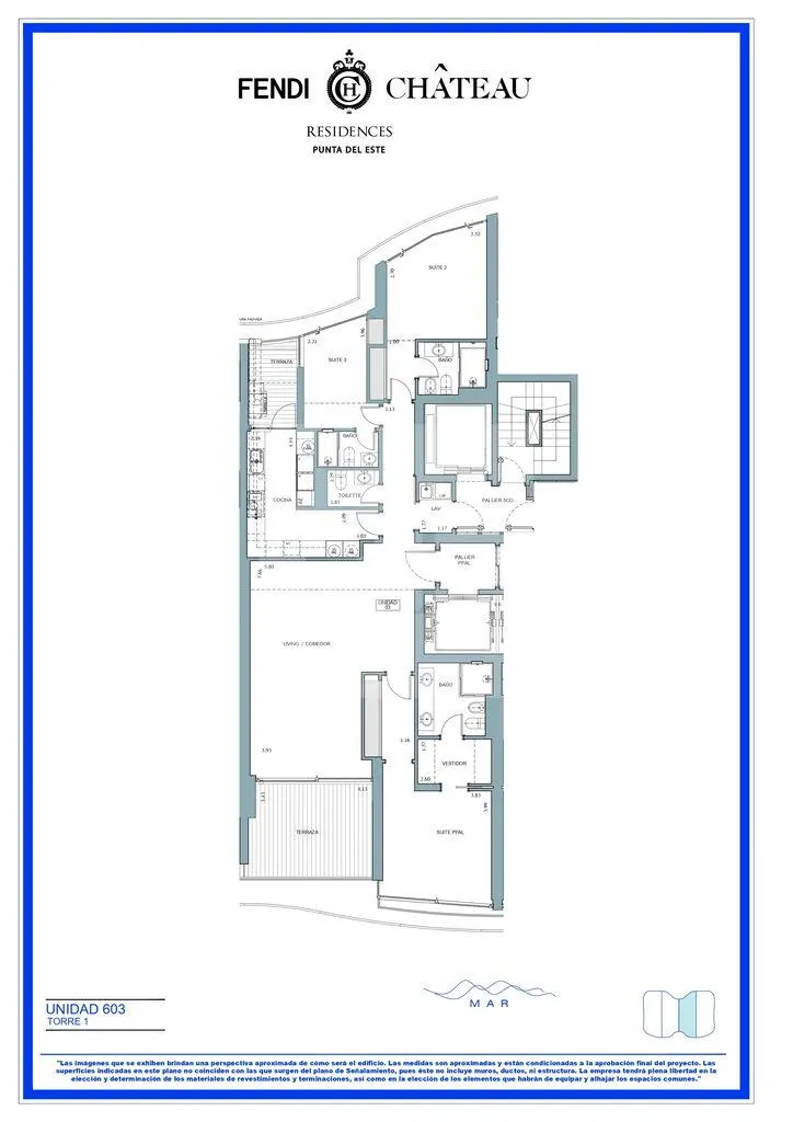 Apartamento no Fendi Château, Torre I · Apartamento em Playa Mansa