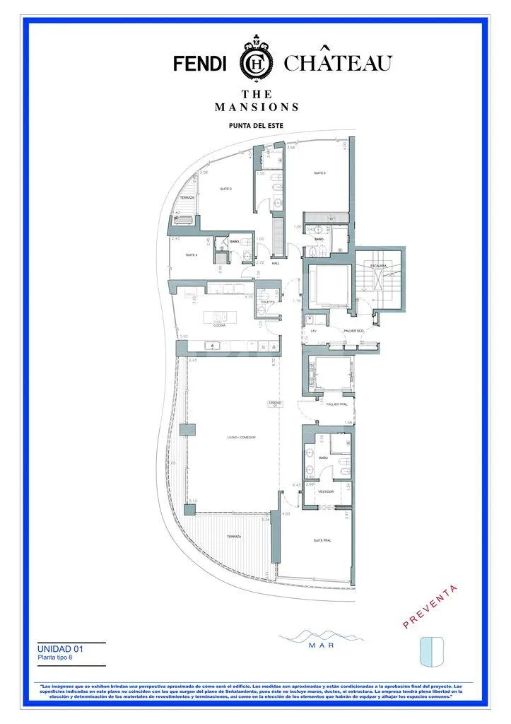 Fendi Château - Torre II - Oeste · Apartamento en Playa Mansa