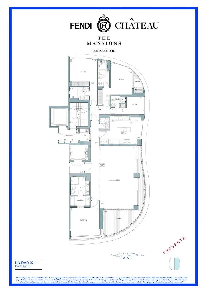 Apartment at Fendi Château, Tower II · Apartment in Playa Mansa
