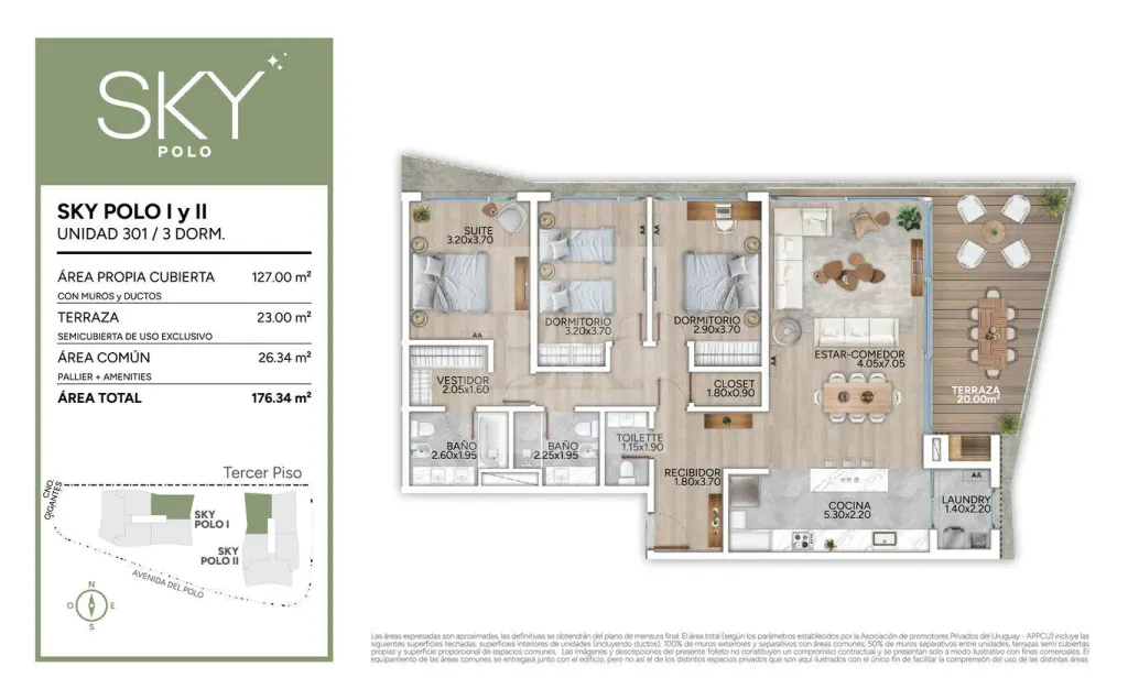 3-bedroom apartment at Sky Polo, Carrasco · Apartment in Los Olivos