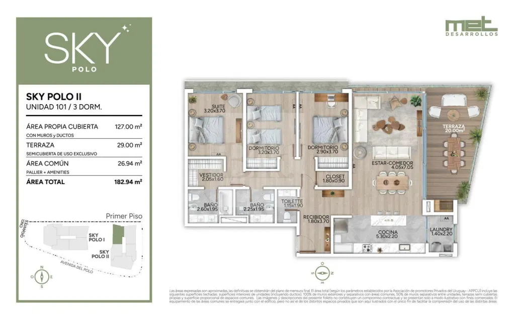 3-bedroom apartment at Sky Polo, Carrasco · Apartment in Los Olivos