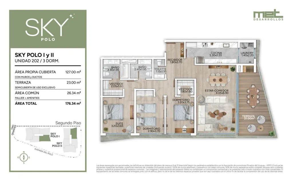 Apartamento de 3 quartos no Sky Polo, Carrasco · Apartamento em Los Olivos