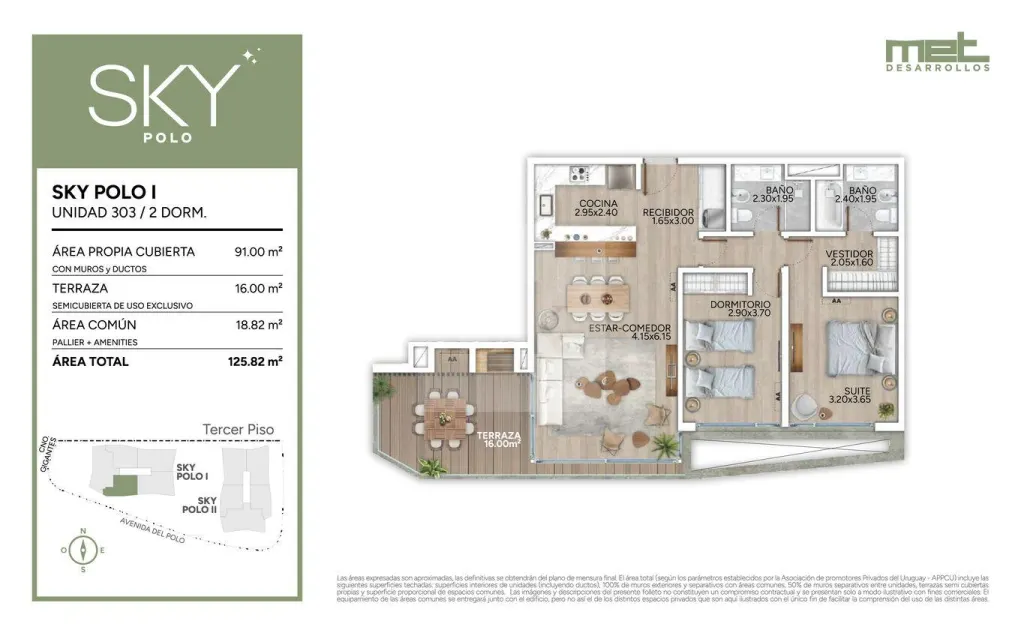 2-bedroom apartment at Sky Polo, Carrasco · Apartment in Los Olivos