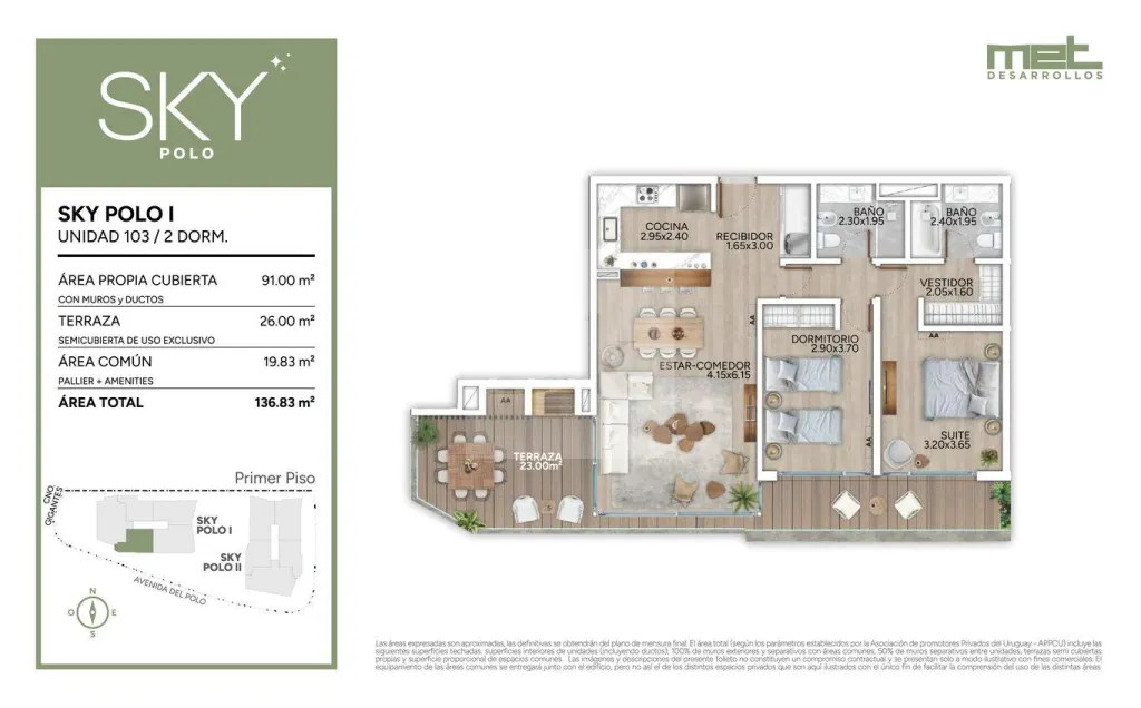 2-bedroom apartment at Sky Polo, Carrasco · Apartment in Los Olivos