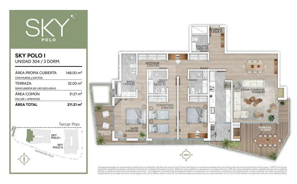 3-suite apartment at Sky Polo, Carrasco · Apartment in Los Olivos