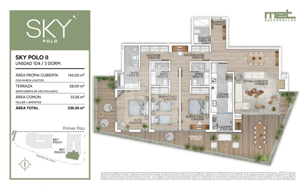 3-suite apartment at Sky Polo, Carrasco · Apartment in Los Olivos