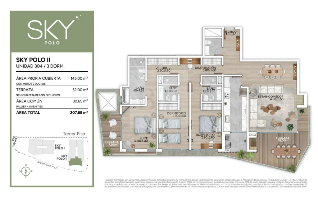 3-suite apartment at Sky Polo, Carrasco · Apartment in Los Olivos