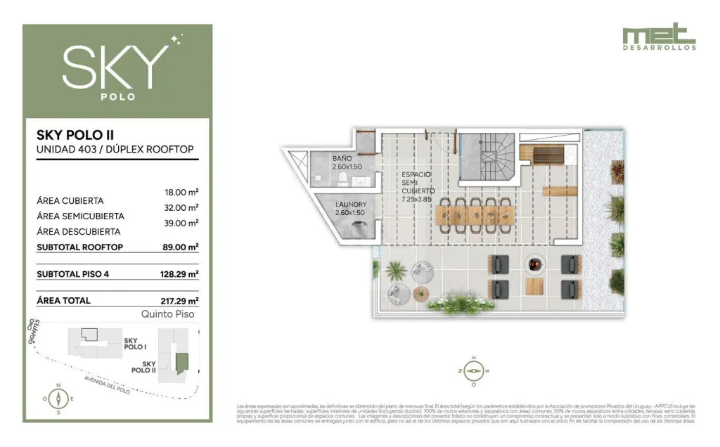 2-bedroom duplex with rooftop at Sky Polo, Carrasco · Apartment in Los Olivos