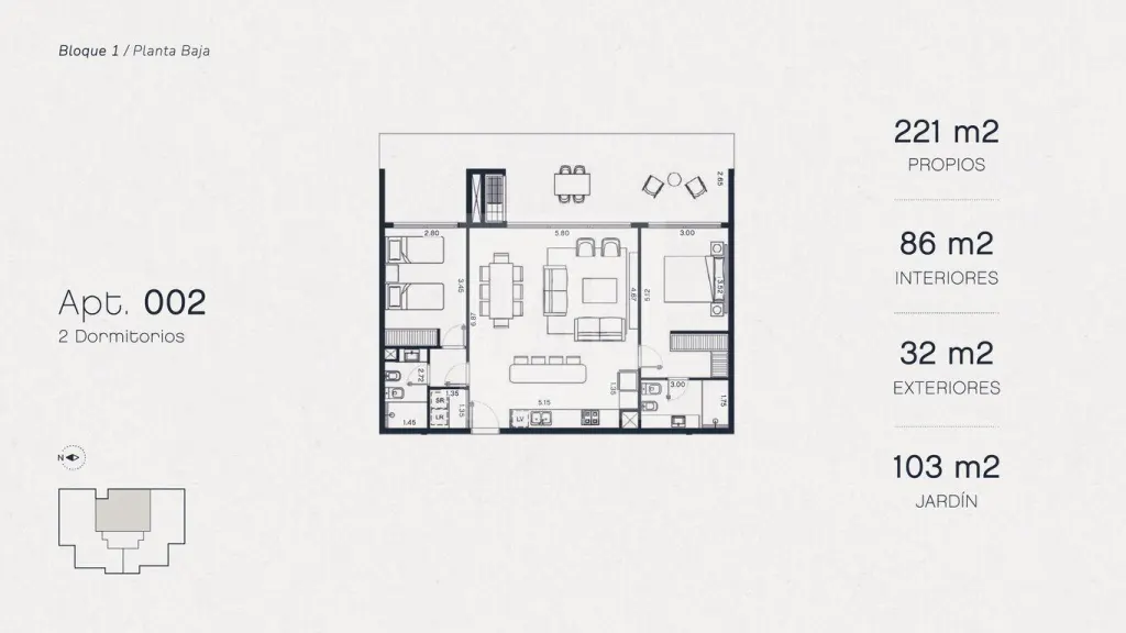Pausa Montoya - Apartamento de 2 dormitorios con jardín · Apartamento en Montoya