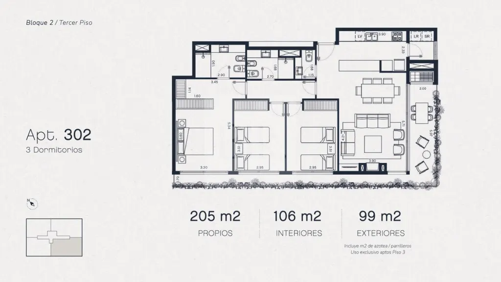 3-bedroom apartment with rooftop in Pausa Montoya · Apartment in Montoya