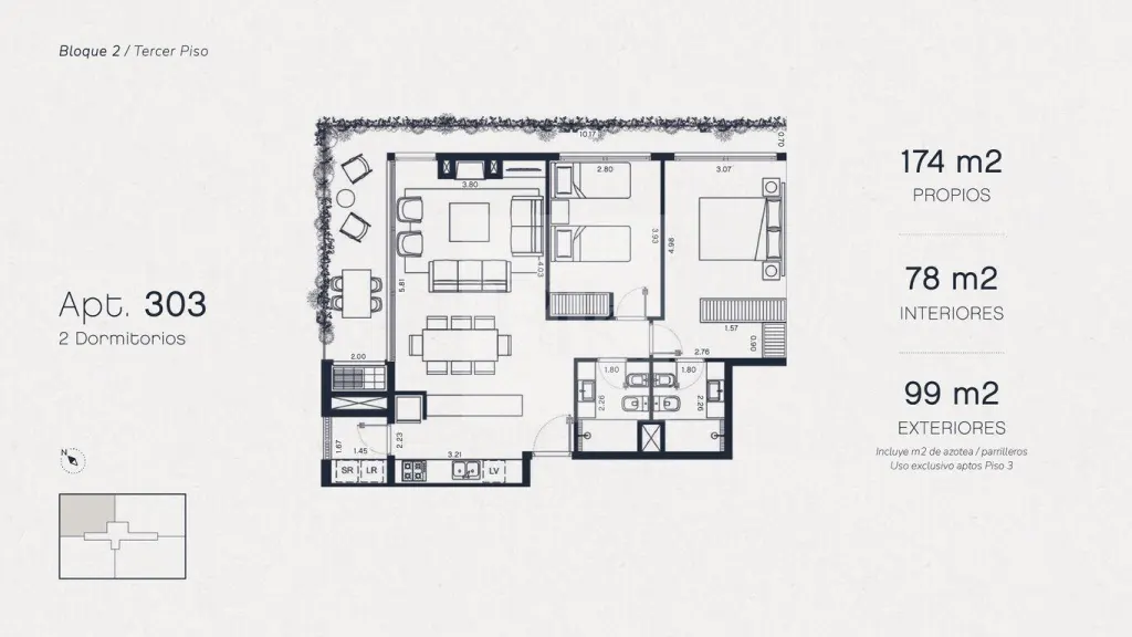 Pausa Montoya - Apartamento de 2 dormitorios con rooftop · Apartamento en Montoya