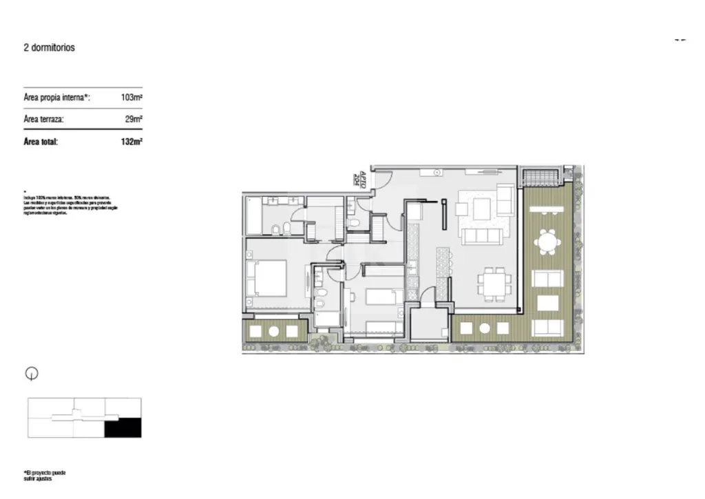 Apartamento de 2 dormitorios en alquiler en Carrasco · Apartamento en Carrasco Norte