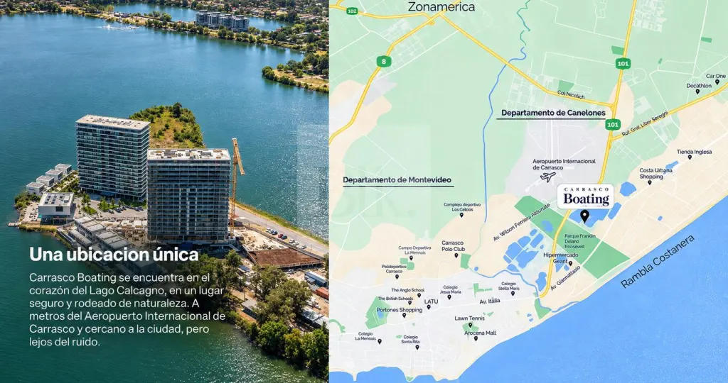 Apartamento en venta de 1 dormitorio en Carrasco Boating · Apartamento en Parque Roosevelt