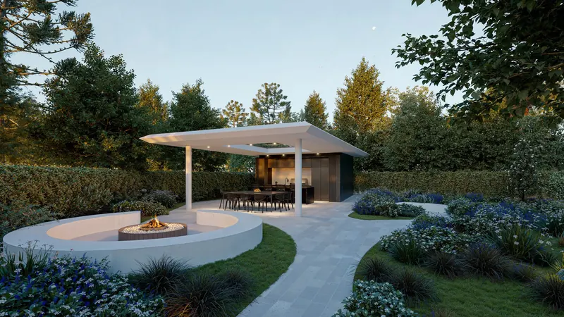 Garden lounge de noche